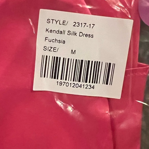 Kendall Silk Dress in Fuchsia SER.O.YA NWT size MED in package. Retails 445.00 - Picture 6 of 7